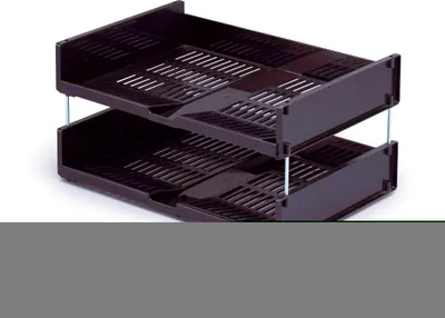 Produktbild von Durable Briefablageschale A4 quer sw QUADRO stapelbar
