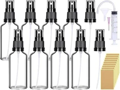 Zdjęcie produktu dla Butelka ze sprayem szklana 50 ml przezroczysta do perfum kosmetyków 2 szt