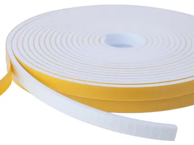 Immagine prodotto di Guarnizione per porte, striscia di tenuta, 6 mm (larghezza) x 3 mm (spessore), 20 metri di lunghezza, colore bianco
