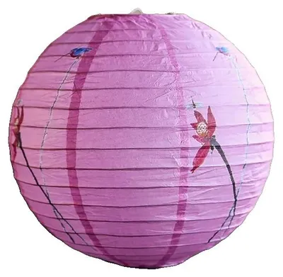 Productafbeelding van Papieren lantaarns, rond ontwerp, bloemenmotief, 30 cm breed, CuiNiaoBuChong