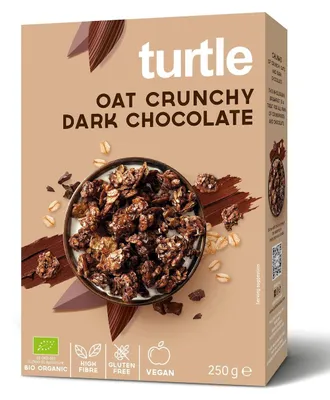 MUSLI OWSIANE Z GORZKĄ CZEKOLADĄ BEZGLUTENOWE BIO 250 g - TURTLE