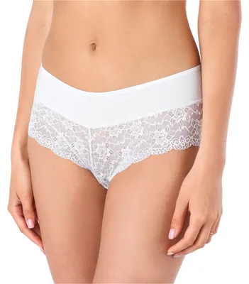 Produktbild von Bellivalini Damen Unterwäsche Unterhose aus Baumwolle Panty mit Spitze BLV50-187 (Weiß, S )
