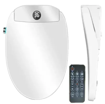 Obrázok produktu pre Sedák na bidet, automatické veko, okamžitý prívod teplej vody, 480 mm, zástrčka EÚ