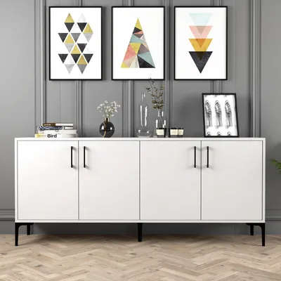 Immagine prodotto di Skye Decor, Kiev- Kiev HCT, bianco, cassettiera, 78x180x35 cm, 100% pannello di particelle rivestito di melamina