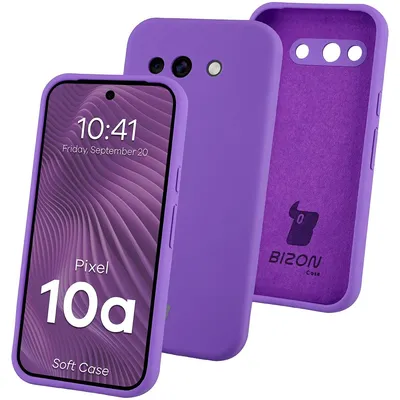 Produktbild von Silikon Handyhülle für Google Pixel 10a, Bizon Soft Case, Violett