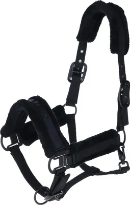 Image de Covalliero licol black H/W 2025 avec fourrure synthétique, taille:poney