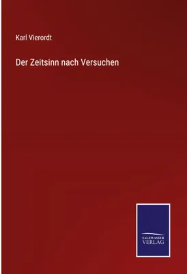 Produktbild von Der Zeitsinn nach Versuchen