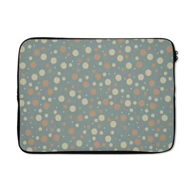 Produktbild von MuchoWow® Laptop Hülle 13 Zoll Polka dots - Muster - Grau Laptoptasche - Laptophülle - Sleeve - Rundumschutz