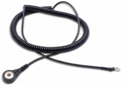 Image de QUADRIOS, 1903EC022, Câble spiralé 3,6 m bouton 4 mm /anneau 4 mm