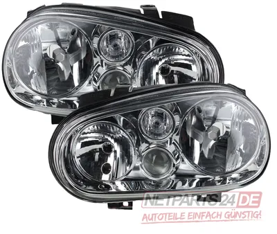 Zdjęcie produktu dla Johns, reflektory halogenowe pasujące do VW Golf IV 1J1 1997-2003 zestaw H7 H1 H3 Li. Rec.