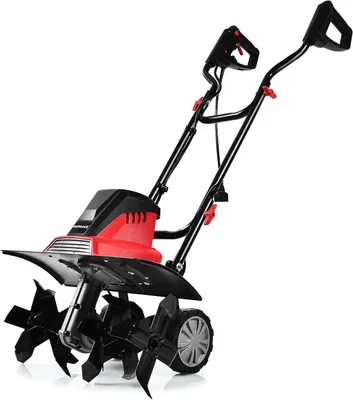 Immagine prodotto di Motore elettrico da 1500 W, trinciaerba con 6 lame, ideale per la fresatura di pavimenti e giardini, larghezza di lavoro di 43 cm e profondità di lavoro di 22 cm, 400 giri/min