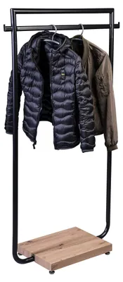 Garderobe aus Metall, Artisan-Eiche, 80x160x40 cm