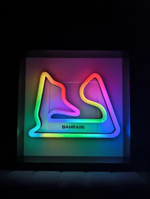 Produktbild von Bahrain LED RGB Rennstrecke, Formel 1 Kunstlicht, F1 Strecke LED Bahrain F1 Geschenk Formel 1