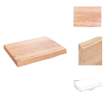 Produktbild von vidaXL Wandregal Hellbraun 40x30x(2-4) cm Massivholz Eiche Behandelt -  Wandregale
