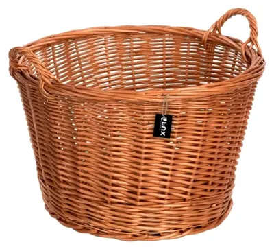 Produktbild von Runder Allzweckkorb groß aus Weide mit zwei Griffen, robuster Korb 42 cm