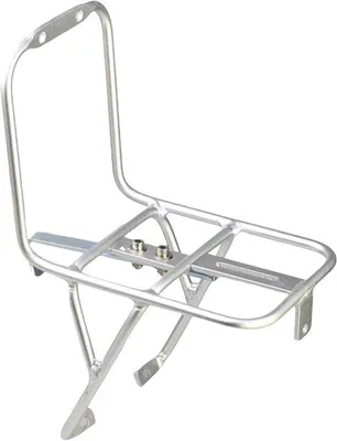Productafbeelding van Fietsbagagedrager Voor - Voordrager Fiets - Boodschappen Vervoeren - Aluminium Lichtgewicht - 20 inch - Zwart