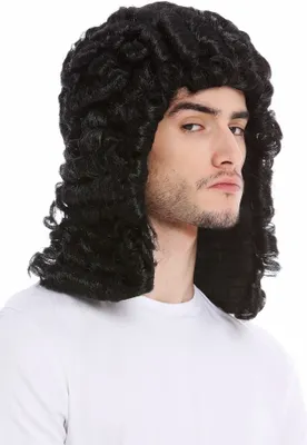 Produktbild von WIG ME UP Perücke Richter Lord Edelmann Barock Schwarz PW0171-P103