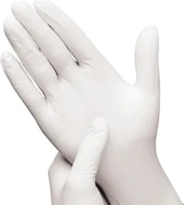 Produktbild von Hynex Latex med.Unt.Handschuh unste.puderfrei L 100 St