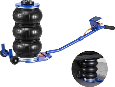 Image de Cric pneumatique VEVOR 3 t Cric pneumatique avec 6 tubes en acier & poignée longue & support en caoutchouc, hauteur de levage 140-450 mm, levage rapide, cric pneumatique à air comprimé pour voitures SUV Pickups