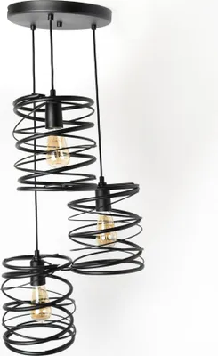 Immagine prodotto di Moderne lampade da soffitto nere Loft Spring 2787/Z-B-3 con regolazione in altezza e 3 punti luce in metallo