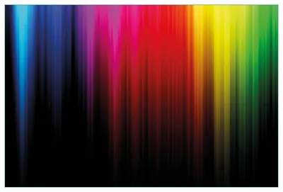 Produktbild von Wallario Küchenrückwand aus Glas, Größe: 90 x 60 cm, Motiv: Bunte Regenbogenstreifen auf Schwarz | Spritzschutz | abwischbar | pflegeleicht | in