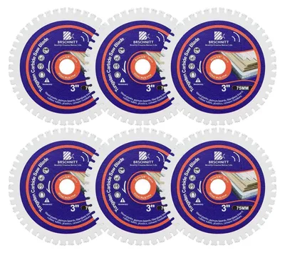 Produktbild von Holztrennscheibe Wolframkarbid 75mm 10mm Bohrung 6 Stück für Holz mit Nägeln, Laminat, Kunststoff, Glasfaserplatten, Zementreste