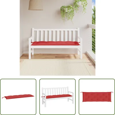 Produktbild von The Living Store Gartenbank-Auflage Rot 150x50x7 cm Oxford-Gewebe