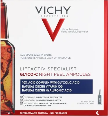 Obrázek produktu pro Ampule proti pigmentovým skvrnám Liftactiv Specialist Glyco-C (Night Peel Ampoules) 10 x 2 ml