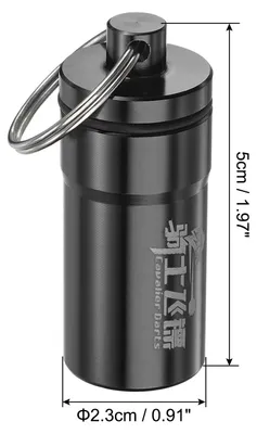 Produktbild von Tragbare Dart-Zubeh?r Aufbewahrungsbox, Aluminium Dart Soft Tips Aufbewahrungsbox mit Schlš¹sselring fš¹r Dart Flight Protectors, O-Ringe, Schwarz