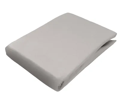 A folded fitted sheet on a white background.