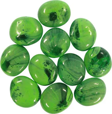 Produktbild von Aquariumdekoration Glas-Nuggets 0,75 kg dunkelgrünlich