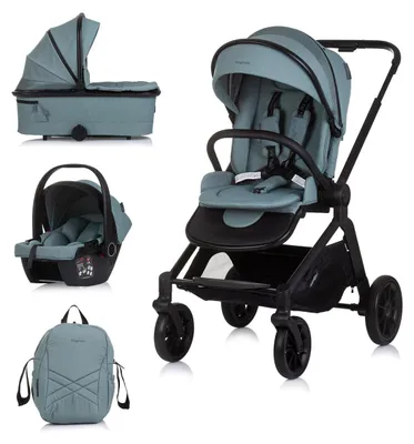 Obrázok produktu pre Chipolino Magnum 3 v 1 kočík prenosný športová sedačka i-Size detská autosedačka zelená