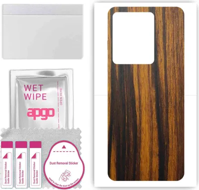 Produktbild von apgo Rückseite Schutzfolie, Skin, kompatibel mit Infinix GT 10 Pro, Hinten Displayschutzfolie aus Vinylfolie, kratzfest, einfache Montage - Tigerwood