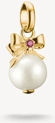 Image de THOMAS SABO Charm Connect perle avec noeud doré CC1323-430-14