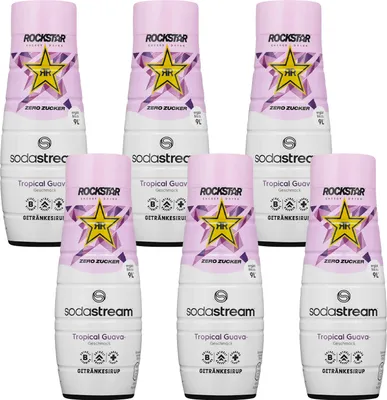 Produktbild von 6x Syrop SodaStream Rockstar Tropical Guava Zero 440ml