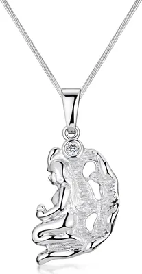 Produktbild von MATERIA Jungfrau Sternzeichen Anhänger Zirkonia für Kette Damen aus 925 Sterling Silber rhodiniert KA-467