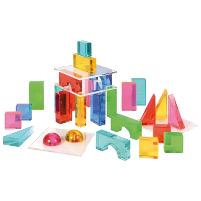 Produktbild von Eduplay Bausteine Acryl 32 Stück - bunte Spielzeugblöcke
