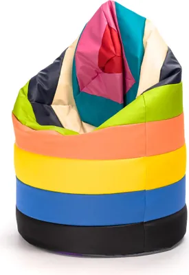 Produktbild von Ecopuf - Sitzsack Bean Bag L Streifen, Outdoor & Indoor, 70x110 cm