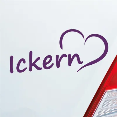 Produktbild von Auto Aufkleber Ickern 18x8 cm Lila Sticker Heckscheibenaufkleber