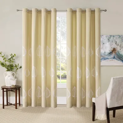 Produktbild von Topchances 1 Stück Outdoor Vorhang mit Ösen, Wasserdicht Outdoor Vorhänge Aussenvorhang Garten Verdunkelung Indoor Outdoor Gardinen für Veranda,Pergola, Cabana, Gazebo, Beige, 213 * 132cm