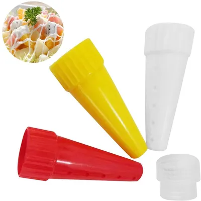 Produktbild von Spritzbeutel Aufsatz, BBQ 3-teiliges Set Ketchup-Quetschflaschen-Sirupspender Ideal für Ketchup, Salate und BBQ-Saucen
