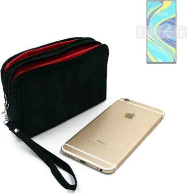 Produktbild von K-S-Trade Schutz Hülle Handy Hülle kompatibel mit Cubot P40 Gürteltasche Travelbag Handytasche mit Zusatzfächern, schwarz