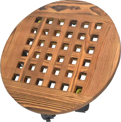 Productafbeelding van Verrijdbare bloemenbak van hout [Afmetingen] 40 cm, voor de tuin