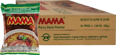 Produktbild von [ 30x 55g ] MAMA Instant Nudeln mit Enten-Geschmack / Pa-Lo Duck Flavour