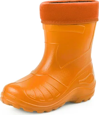 Produktbild von Ladeheid Kinder Mädchen Jungen federleichte Eva Thermo Gummistiefel Regenstiefel gefüttert KL050 (Orange, 25 EU)
