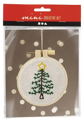 Image de Mini-kit de loisirs créatifs : Broderie, sapin de Noël