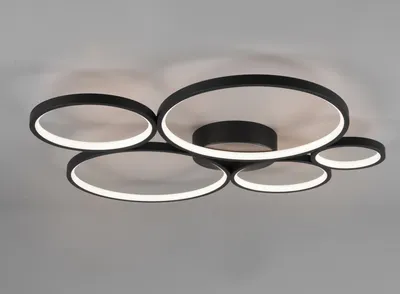 Produktbild von Trio Lighting Led Deckenlampe Rondo Hängelampe Deckenlicht Lampe Led 49 W Schwarz