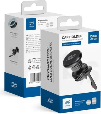 Immagine prodotto di Supporto per auto compatibile con MagSafe in nero adatto alla griglia di ventilazione