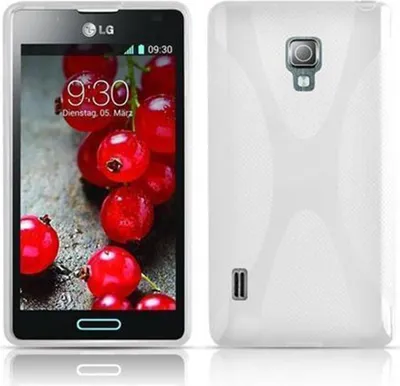 Produktbild von Cadorabo Handyhülle für LG OPTIMUS L7 II in Weiß Hülle Schutzhülle TPU Silikon Backcover Case
