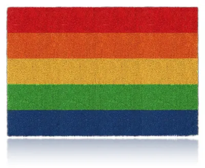 Image de Tapis d'entrée Relaxdays en fibre de coco, arc-en-ciel, 60 x 40 cm, antidérapant, résistant aux intempéries, pour l'intérieur et l'extérieur, tapis de porte, coloré, Image générée par une IA